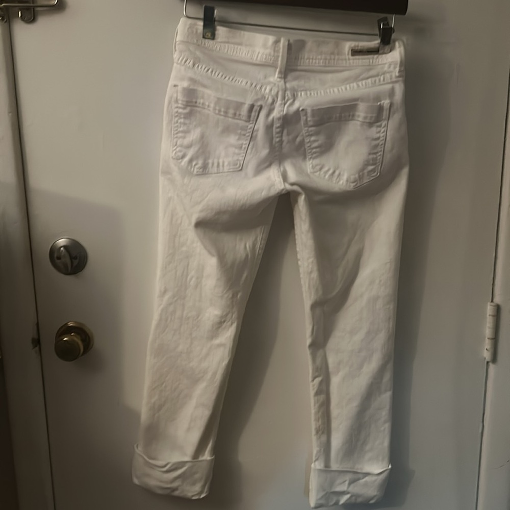 Citizens Of Humanity White Dani Cropped Straight Leg Jeans 26 Classic Preppy - Picture 4 of 11
